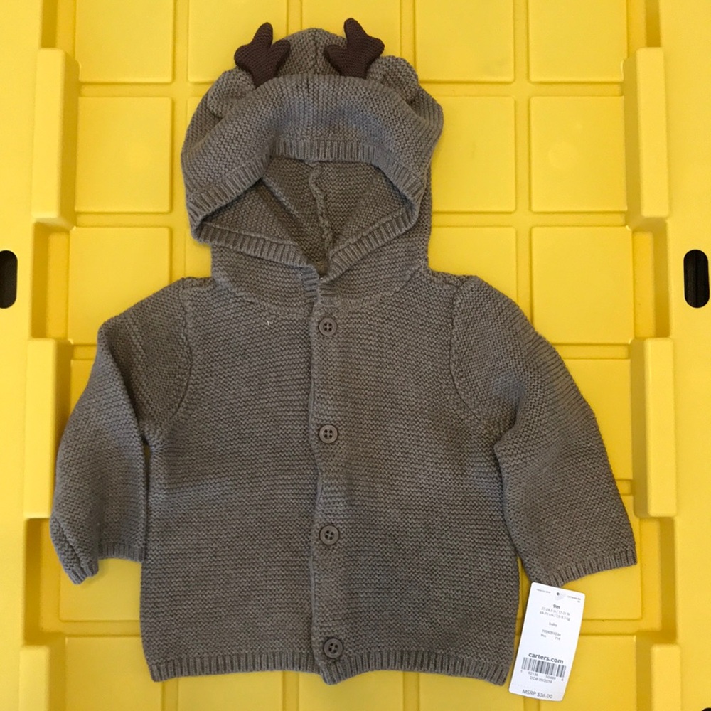 Carters- Christmas Reindeer Cardigan